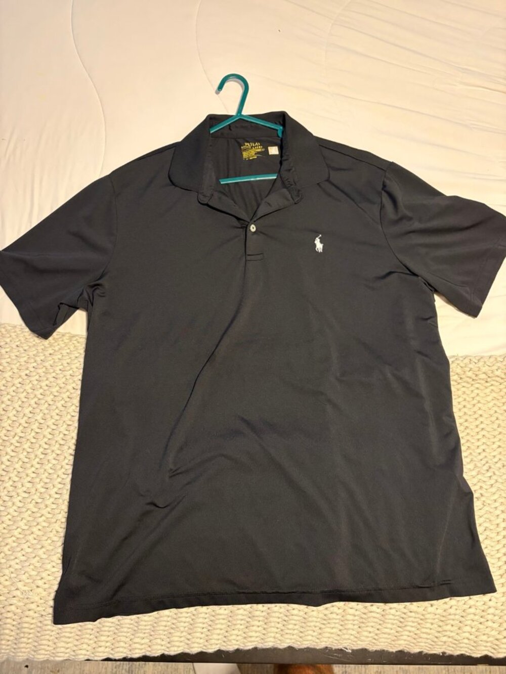 Polo Ralph Lauren Performance Polo Men's Large Black White Pony